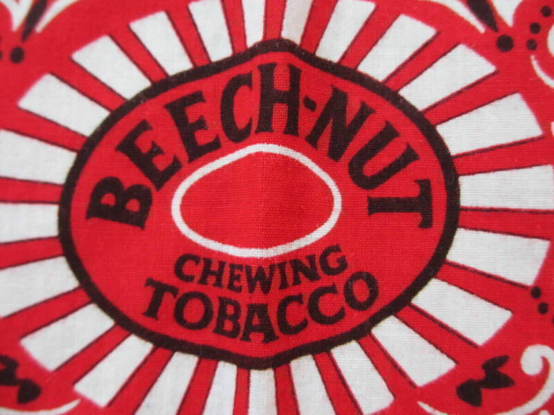1970's ビンテージ ヴィンテージ バンダナ Beech Nut chewing tobacco ビーチナットチューイング タバコ 赤 レッド タバコ ビーチナッツ