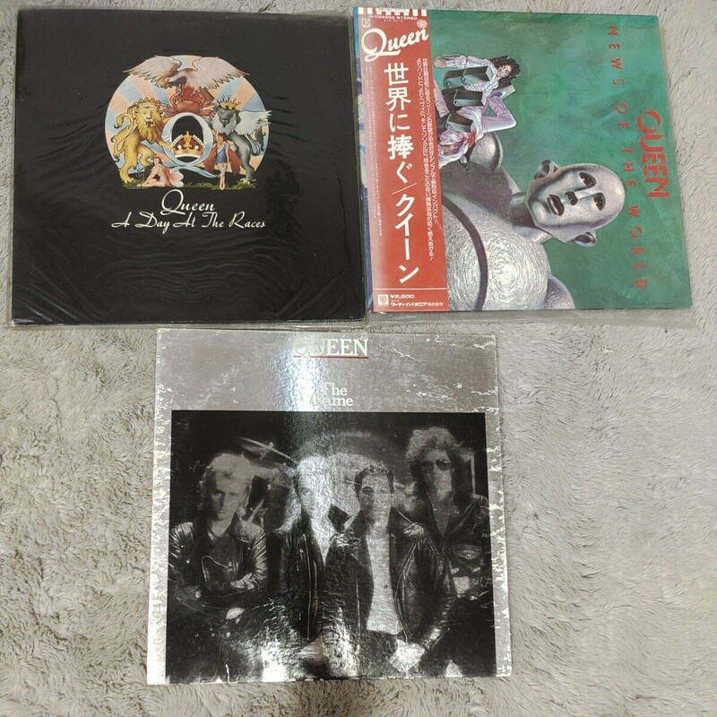 A06013 QUEEN 世界に捧ぐ　A Day At The Races　The Game 3枚まとめ売り レコード