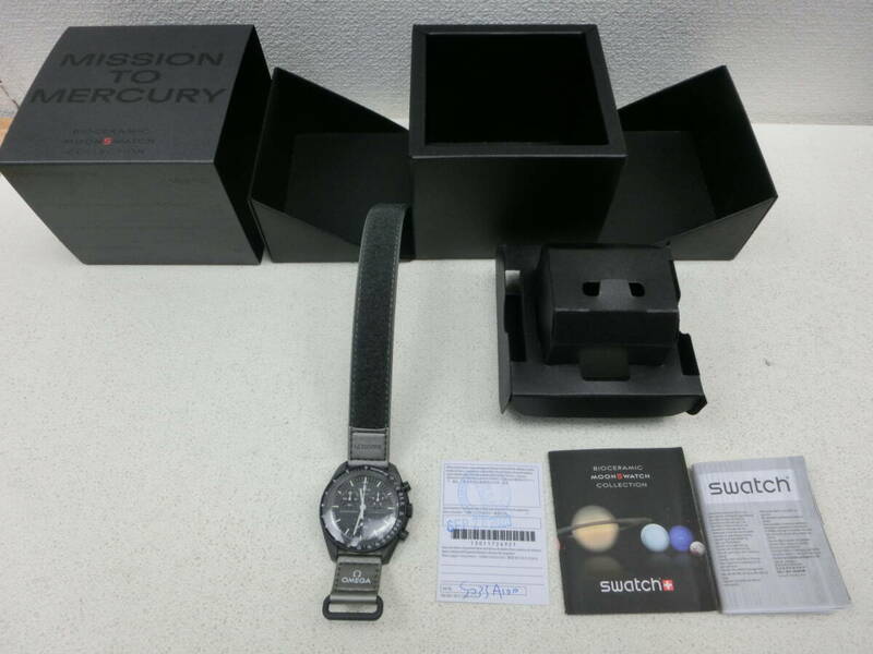 km/491271/2406/スウォッチ×オメガ Swatch×OMEGA [MISSION TO MERCURY] S033A100/Bioceramic MoonSwatch Collection/未使用品