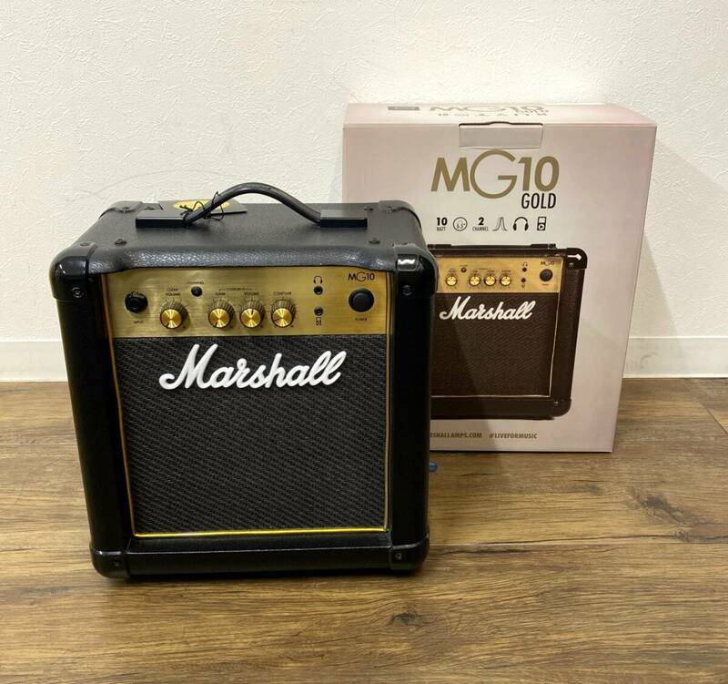 ※ 1円～！ 美品 Marshall MG10 GOLD ギターアンプ 音響機器 マーシャル 中古品 稼動品【B7314】