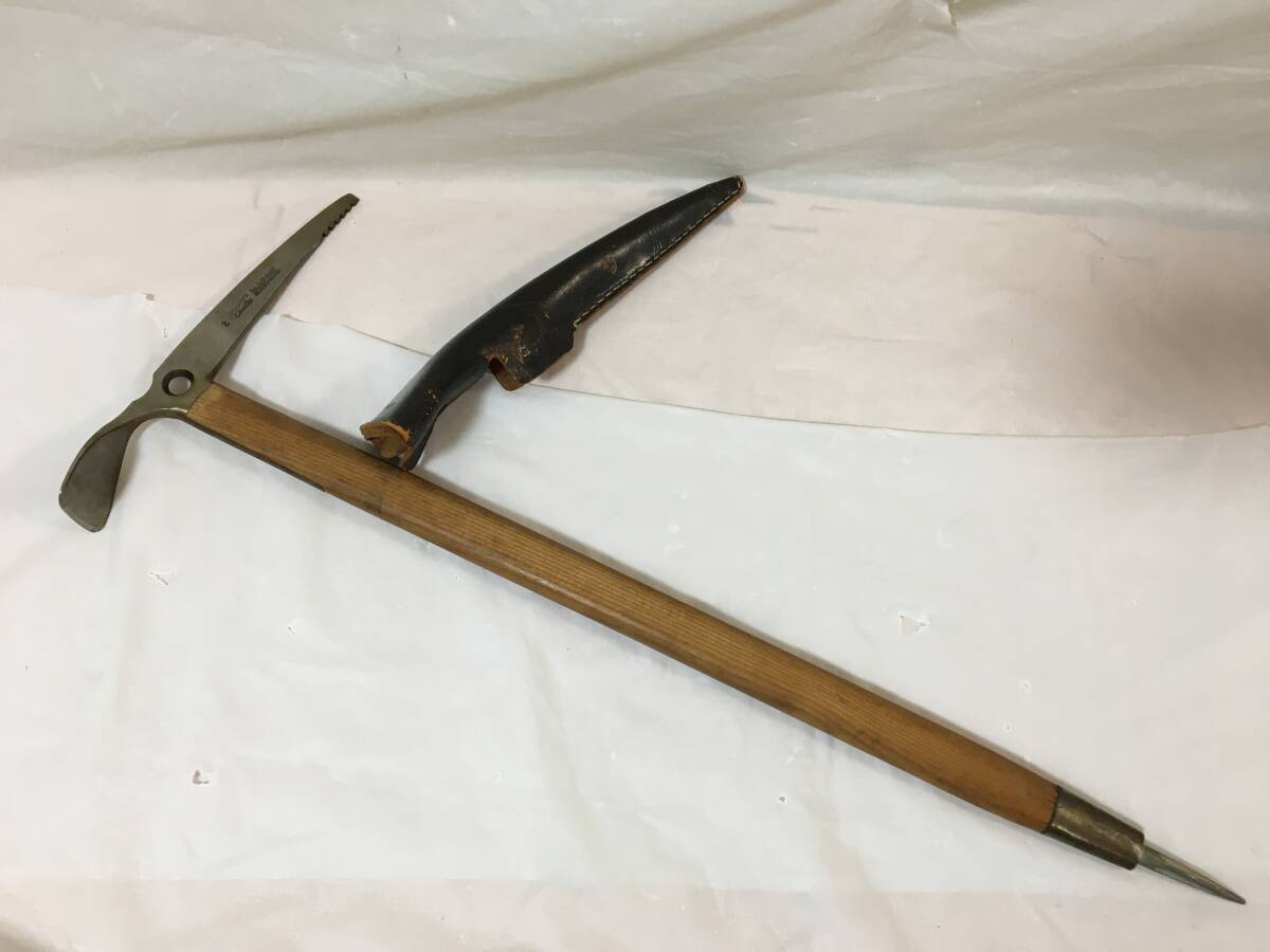 〇X216〇 ピッケル フランス製 シャルレ CHARLET スーパー・コンタ2 Super Conta 2 1960年代 革製カバー付