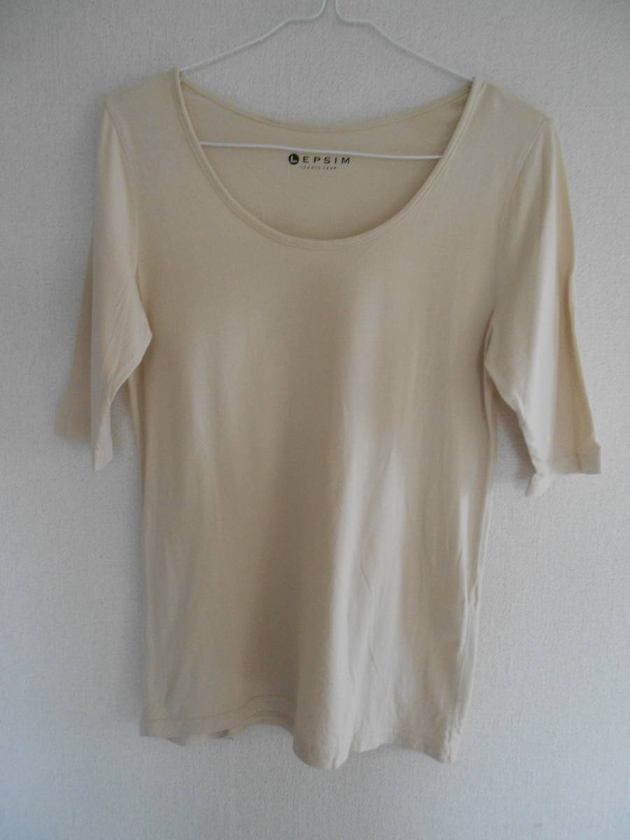 LEPSIM レプシィム★ベージュ・半袖Tシャツ★L