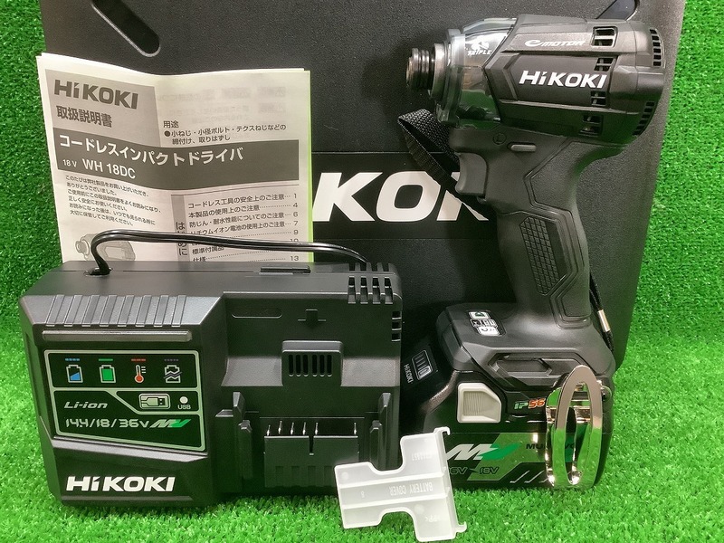 未使用品 HiKOKI ハイコーキ 18V コードレス インパクトドライバ WH18DC XCB バッテリー1個 充電器付