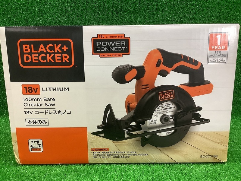 未使用品 BLACK＆DECKER ブラックアンドデッカー 140mm 18V コードレス 丸ノコ BDCCS18B 本体のみ