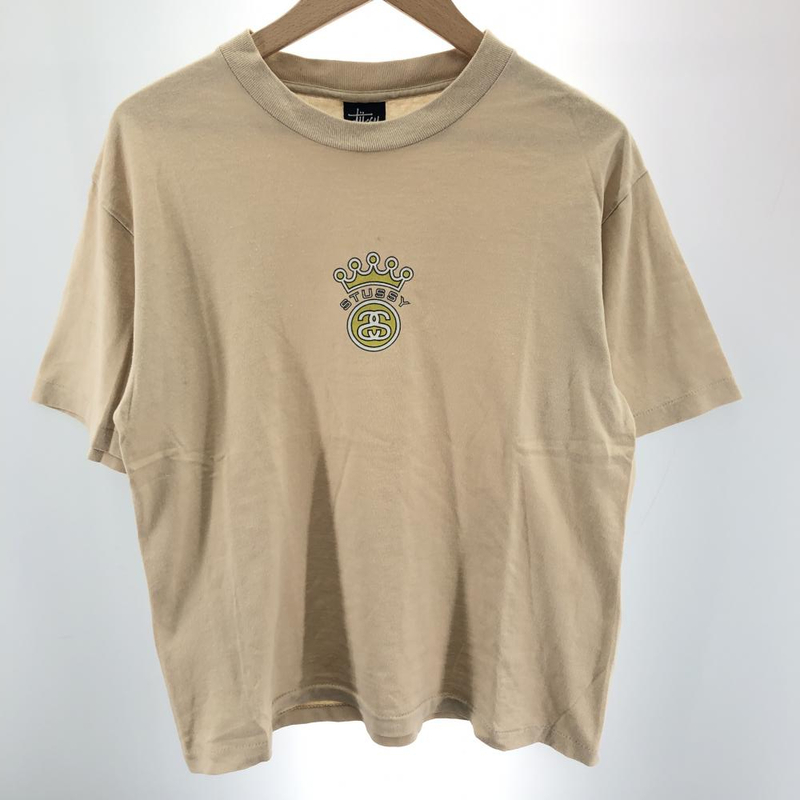 【中古】90s 紺タグ Stussy S/S Tee サイズM クラウン ステューシー[240091352441]