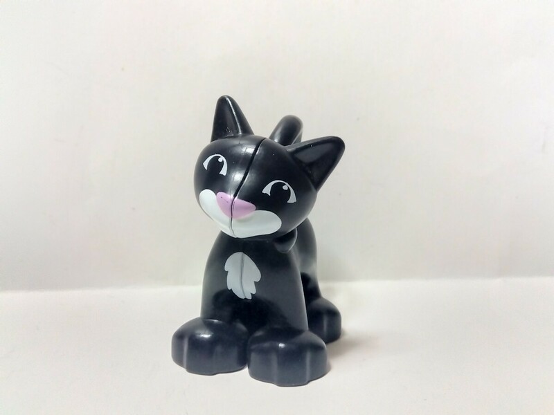 レゴデュプロ 　ネコ　黒猫　動物　人形　特殊ブロック