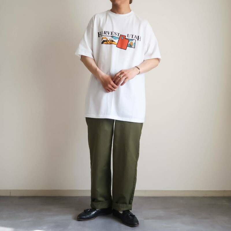 デッドストック NOS 90s HARVEST UTAH USA製 ホワイト 白 スーベニア プリント Tシャツ tee / 古着 ビンテージ ヴィンテージ 00s ②