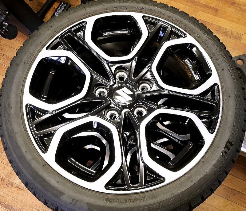 良品 スズキ スイフトスポーツ ZC33S 純正 ホイール タイヤ 4本セット 5H-114.3 17インチ 6.5J+50 195/45R17 VRX2 2017年製 残溝平均約7mm