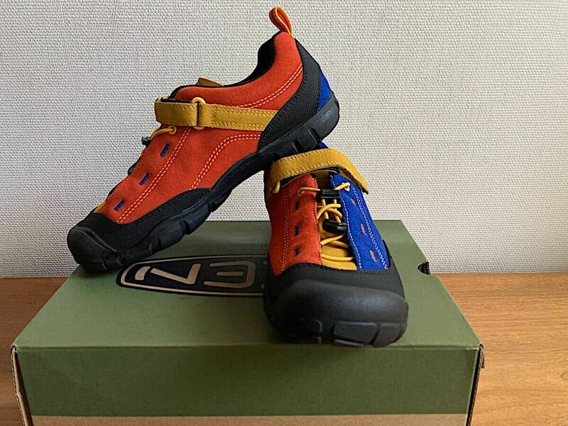 美品 未使用 23.5cm キーン KEEN ジャスパー JASPER II 1027743 Surf/Orange キャンプ アウトドア フェス レディース キッズ 女性 子供 　