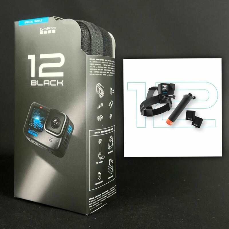 1円〜■新品 国内正規品 GoPro HERO 12 限定バンドルセット 予備バッテリー/ハンドラー/ヘッドストラップ CHDRB-121-FW兵庫県姫路市発 B1