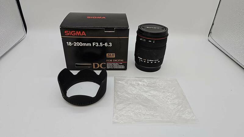 K1958★ SIGMA DC 18-200mm 3.5-6.3 ZOOM シグマ 高倍率ズームレンズ デジタル一眼レフカメラ用 元箱付き キャノン EF マウント