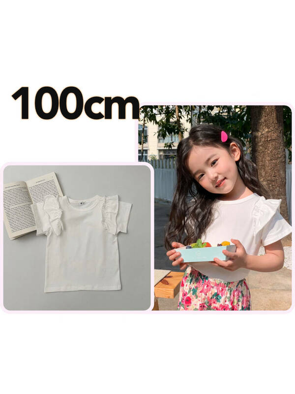 【100㎝】ホワイト 半袖 Tシャツ 夏 キッズ 《別サイズも有》トップス ベビー服 子供服 おしゃれ かわいい 新品・未使用 Baestar annex