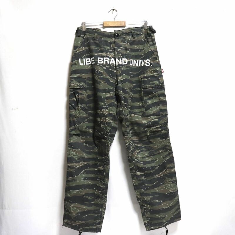 希少【LIBE BRAND UNIVS 】ロゴ プリント/カーゴパンツ/ミリタリー パンツ/military bdu jungle cargo pants