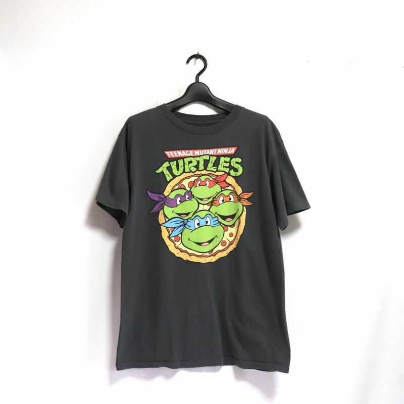 希少【nickelo deon】turtles ロゴ 半袖 カットソー Tシャツ/キャラT/タートルズ new vintage