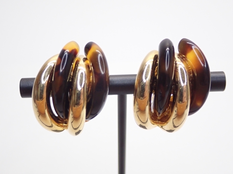 K552　ヴィンテージ イヤリング　CUSHKA　ゴールドカラー　アクセサリー　Vintage Earrings