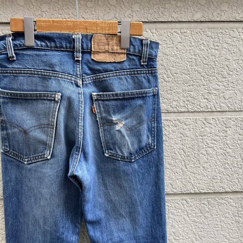 80s USA製 リーバイス 517 デニムパンツ ブーツカット Levi's 20517 オレンジタブ アメリカ製 古着 vintage ヴィンテージ 鬼ヒゲ ヒゲ