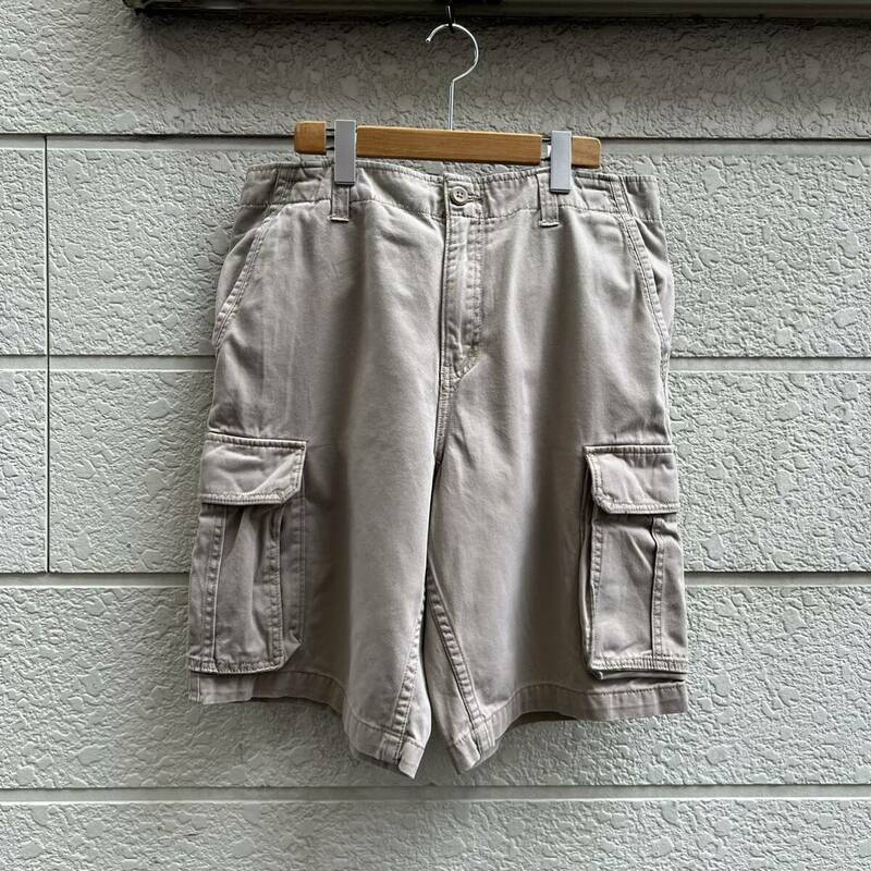 USED USA古着 ハーフパンツ ショートパンツ カーゴショートパンツ Faded Glory ベージュ ワークパンツ アメリカ古着 vintage ヴィンテージ