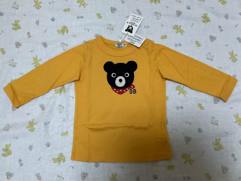 未使用＊ ミキハウス/MIKI HOUSE ダブルB DOUBLE.B 長袖Tシャツ(80) B君 タグ付き(定価 3900円） ゆうパケット送料230円 匿名配送