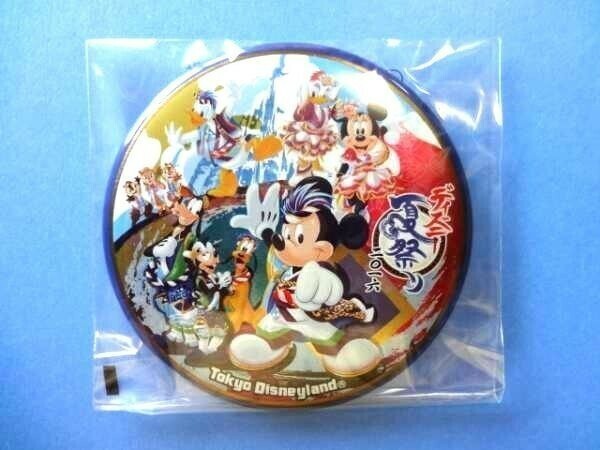 【サマーセール】 【廃盤】 TDL/東京ディズニーランド★缶バッジ/夏祭り 2016★送料250円