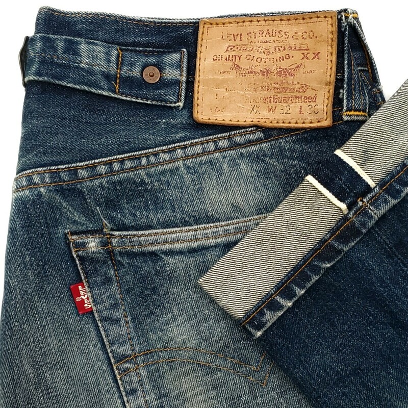 バレンシア製 W32◆Levi's 201XX◆555ビンテージ復刻ジーンズアメリカ製リーバイスビッグE赤耳デニムUSA製シンチバックLVC501XX好きも 824