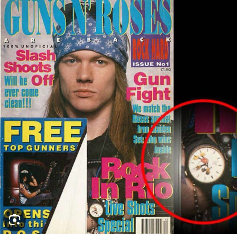 幻　axl rose 私物　同型同色　vintage ミッキー　腕時計　guns n roses アクセルローズ　