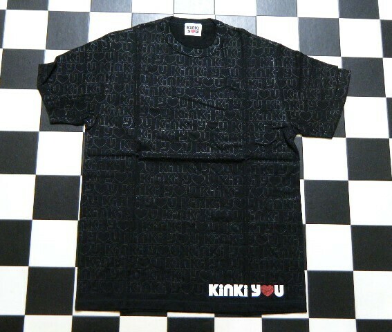 KinKi Kids 半袖 Ｔシャツ 黒 れ4987　KinKi you　緊急ツアー　堂本光一 堂本剛