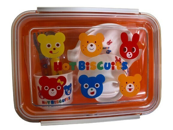 24H06-65N： 【美品】MIKIHOUSE ミキハウス ホットビスケッツ ベビー 食器セット