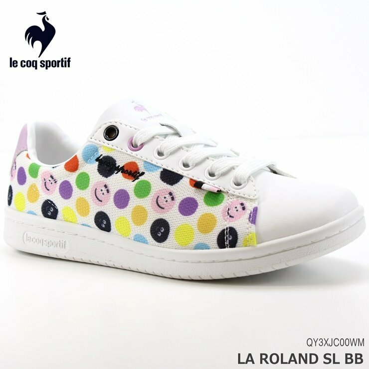 ルコック スニーカー le coq sportif（ルコックスポルティフ) ラ ローラン SL WH/マルチ LA ROLAND SL BB QY3XJC00WM BARBAPAPA 24.5cm