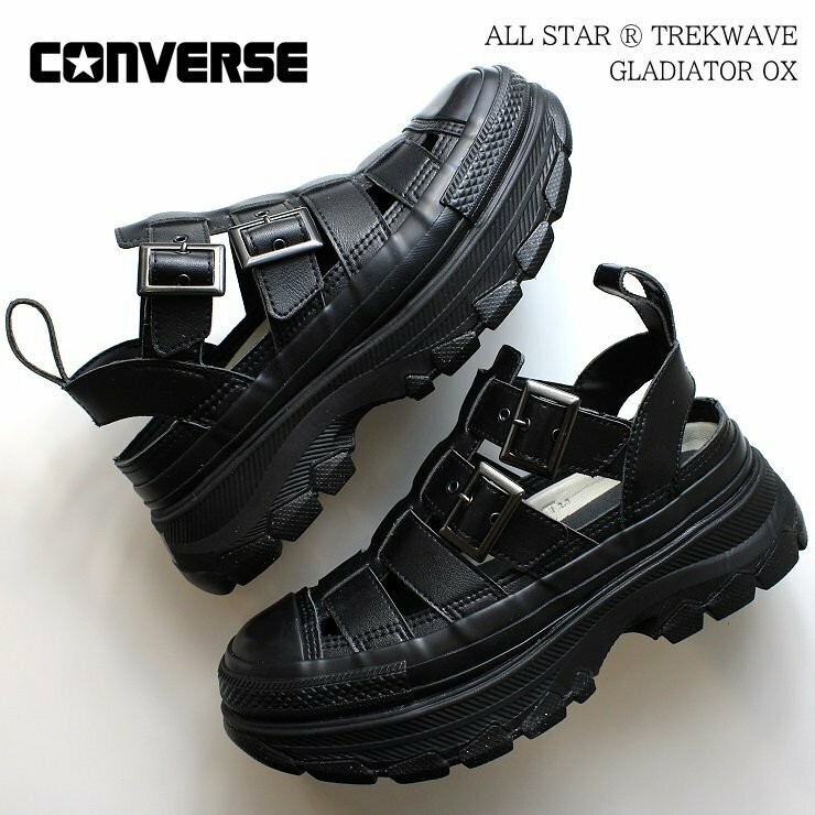 コンバース オールスター (R) トレックウエーブ グラディエーター OX ブラック CONVERSE ALL STAR (R) TREKWAVE GLADIATOR OX 24.0cm