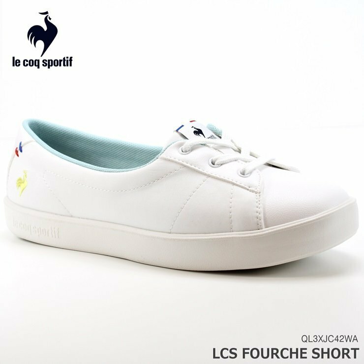 ルコック スニーカー le coq sportif（ルコックスポルティフ）LCS フルシュ ショート ホワイト/アクア LCS FOURCHE SHORT ql3xjc42wa 23.0