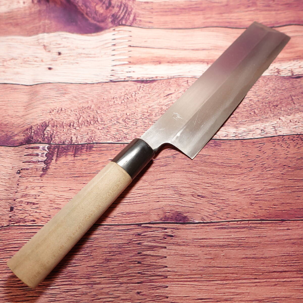 MISONO 薄刃包丁 研ぎ済 片刃 鋼 ハガネ ミソノ刃物 和包丁 菜切り包丁 ほぼ未使用 全長約355mm 刃渡215mm 刃幅49mm 刃厚4-5mm 重さ265g