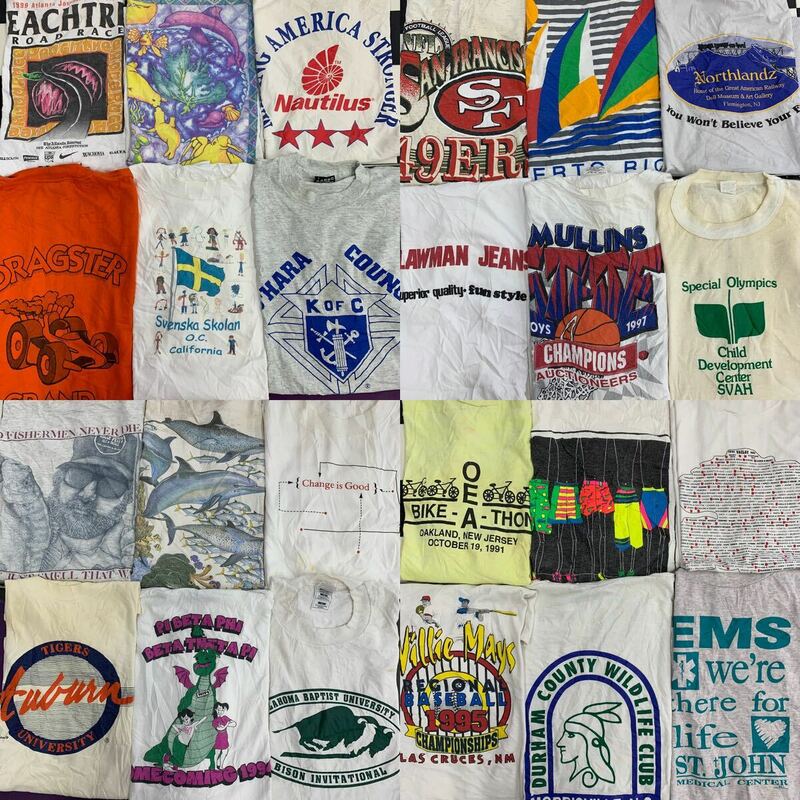 USA古着卸 まとめ売り12 90年代 ビンテージTシャツ 24枚 シミ 汚れありB品 アメリカ製 米国製 ベール アソート　S/M/L/XL/2XL 