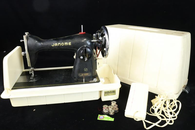 【動作未確認】Janome YM-40 ジャノメ ミシン 家庭用ミシン SEWING MACHINE TOKYO アンティーク レトロ_F_B0603-I01F 