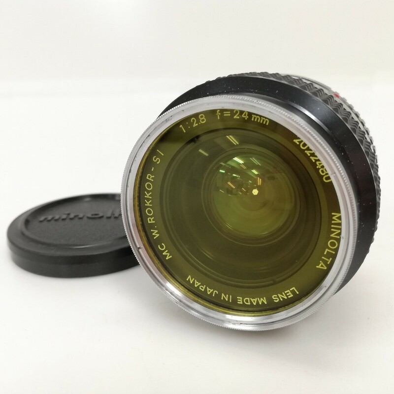 112 MINOLTA ミノルタ カメラレンズ MC W.ROKKOR-Sl 1:2.8 f=24mm カメラ レンズ カメラアクセサリー 動作未確認 ジャンク