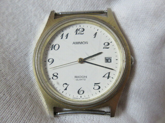 ◆不動品　RICOH /リコー　レディース　クォーツ　3針　腕時計　ベルト欠