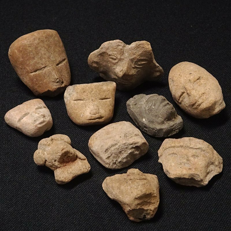 慶應◆アンデス文明の遺産 発掘出土した残欠土器などまとめて 合計10点 プリミティブアート副葬品土偶神像⑱