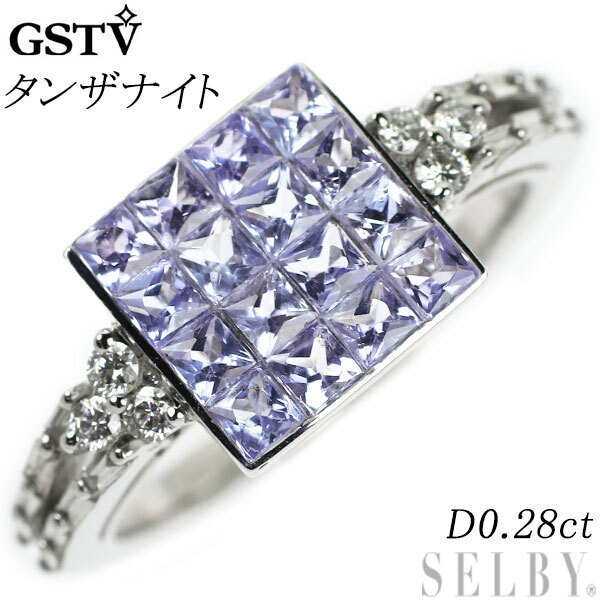 GSTV K18WG タンザナイト ダイヤモンド リング 0.28ct ミステリーセッティング 新入荷 出品1週目 SELBY