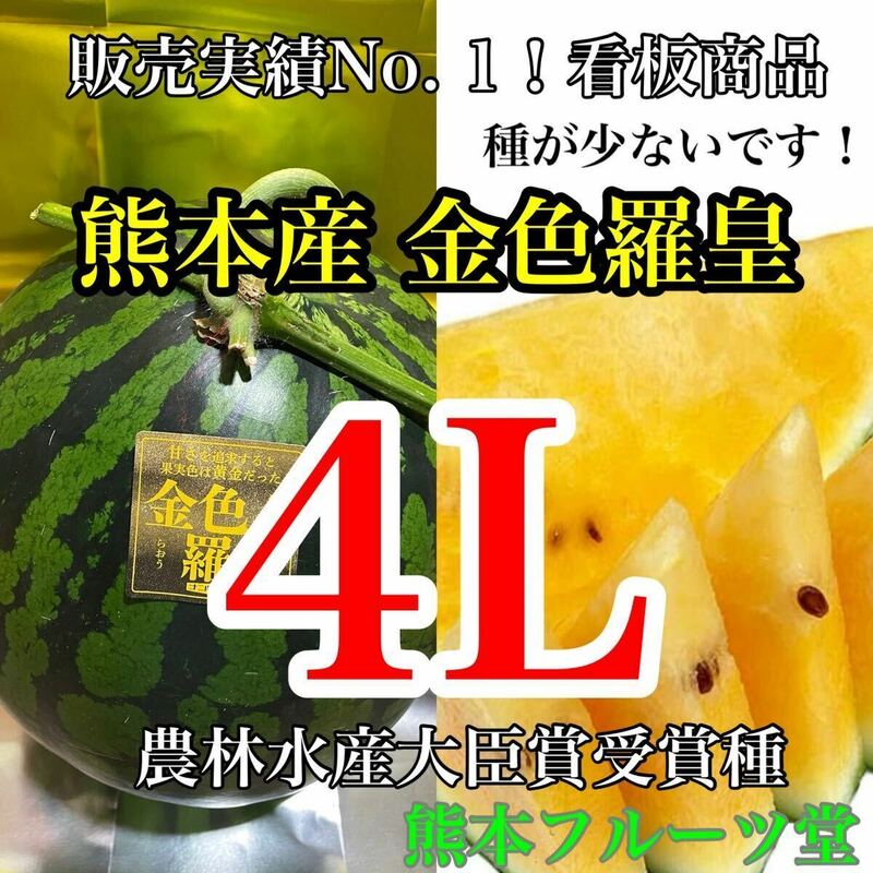 熊本産【金色羅皇】秀品4Lサイズ（1玉9〜10kg）熊本フルーツ堂69