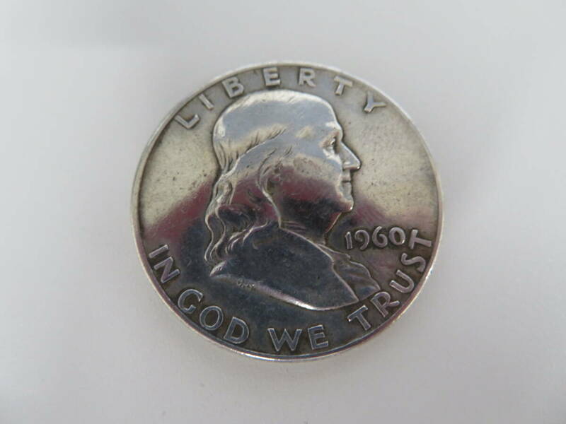 LIBERTY HALF DOLLAR 1960 フランクリン ハーフダラー銀貨 50セント IN GOD WE TRUST 現状品 激安1円スタート