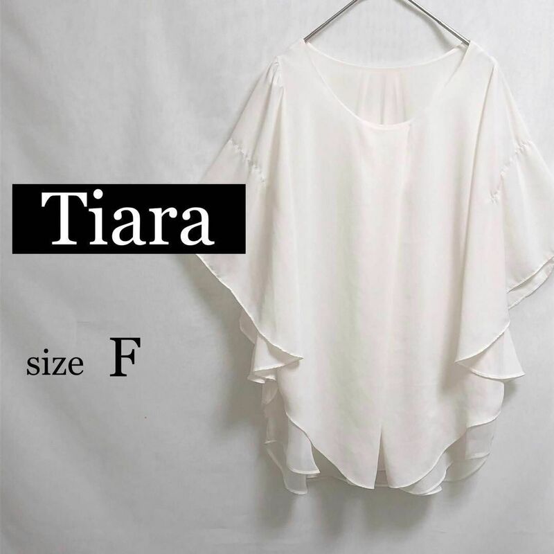 tiara 韓国服 シフォン フリル シアー ブラウス 2406/137