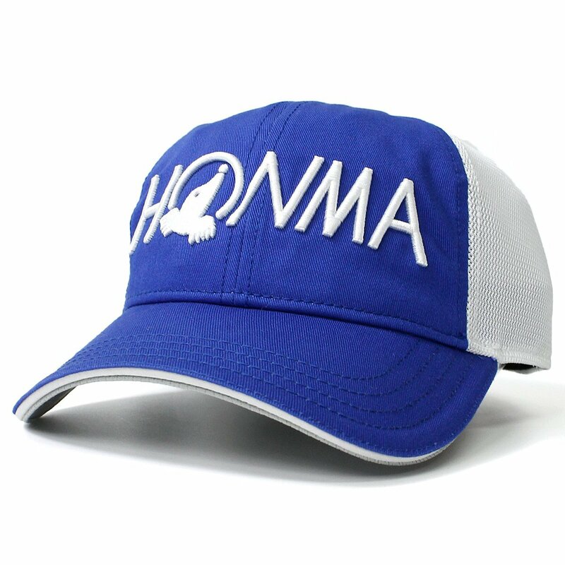 新品 HONMA ホンマ ゴルフ メッシュキャップ メンズ 帽子 57-59 フリーサイズ 本間 GOLF CAP 春夏 青 白 ホワイト ◆CL2408A