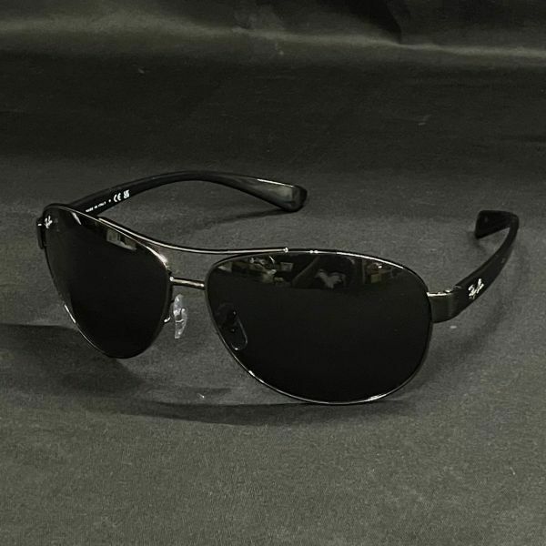 CFM151H Ray Ban レイバン メンズ ティアドロップ サングラス RB3386 ブラック×シルバー系 ①