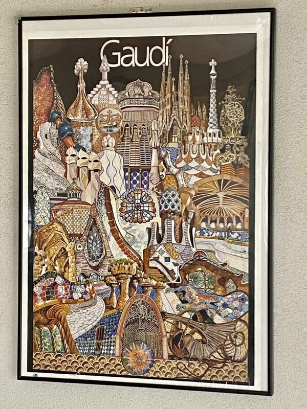 Gaudi ガウディ 大判アートパネル ビンテージ バルセロナ ガウディ美術館 
