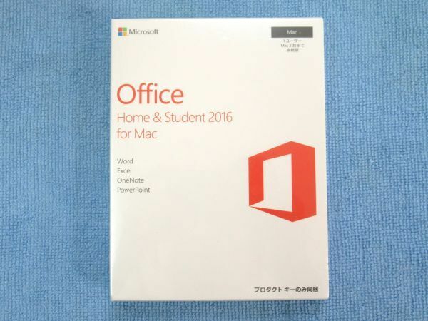 AD 16-4 未開封 Microsoft Office Home and Student 2016 for Mac プロダクトキーのみ Word Excel OneNote PowerPoint