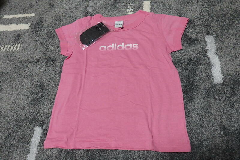 未使用・タグ付 ☆ adidas / アディダス　レディース　半袖Tシャツ　ピンク系　綿素材　Mサイズ　　 送料：210円