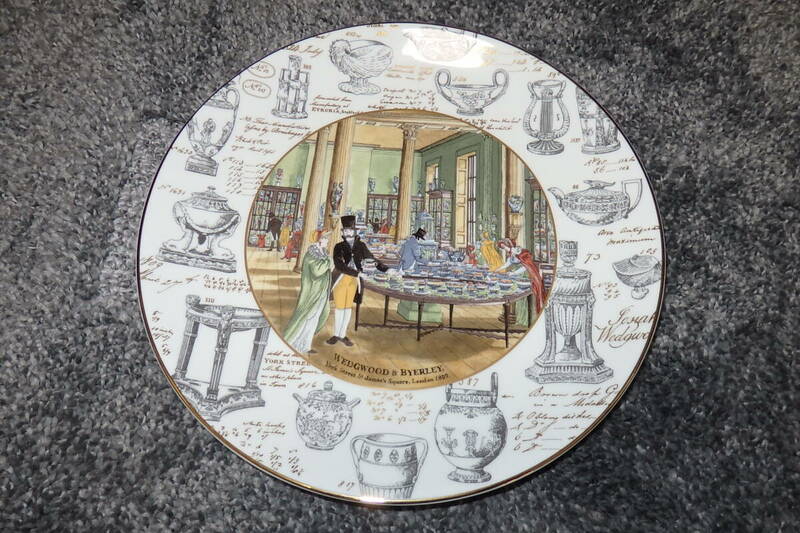 未使用品 ☆ WEDGWOOD / ウェッジウッド　　LONDON SHOWROOM The Plate Shows in 1809 Plate 直径：約22.5cm　　　送料：520円