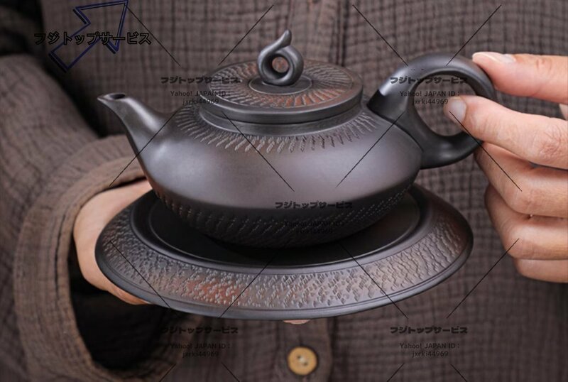 紫砂茶器 中国茶器 蓮灯茶壺 付茶盤 煎茶道具 茶具セット 家庭用 贈り物 おしゃれ プレゼント z2073