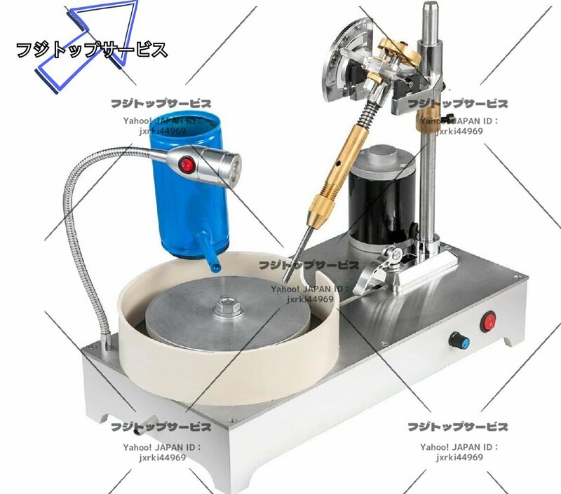 1800/2800 RPM ジュエリー研磨機 ポリッシャー 宝石 研磨機 切断 彫刻 掘削 研削用 (Color : With Water Bucket)