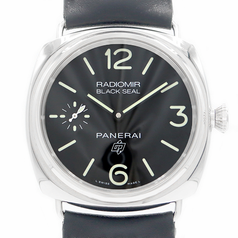 内部点検済 PANERAI パネライ ラジオミール ブラックシール ロゴ 3DAYS PAM00754 100m防水 SS ステンレス メンズ 手巻き