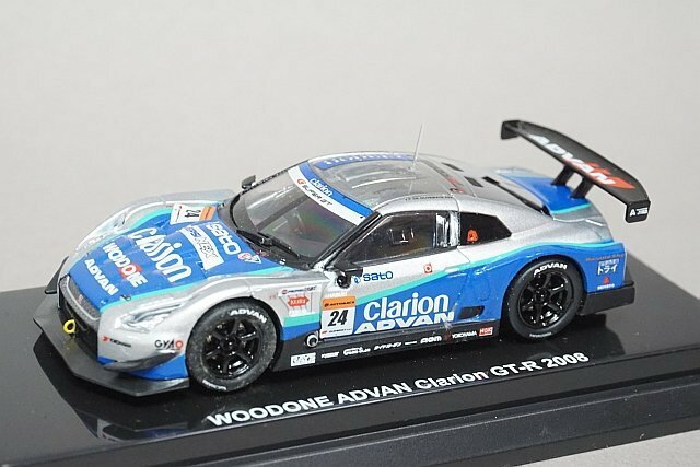 KYOSHO 京商 1/64 NISSAN 日産 WOODONE アドバン クラリオン GT-R sato 2008 #24 06671G